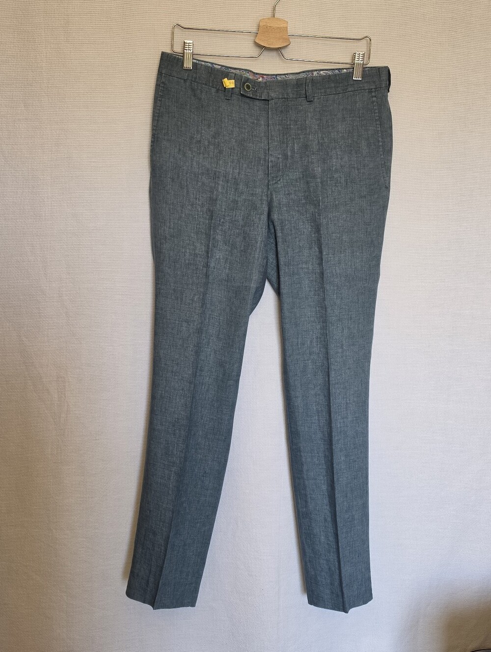 Robert Graham Men's Linen Pants ~Size 33 Waist Russell Heathered Blue
